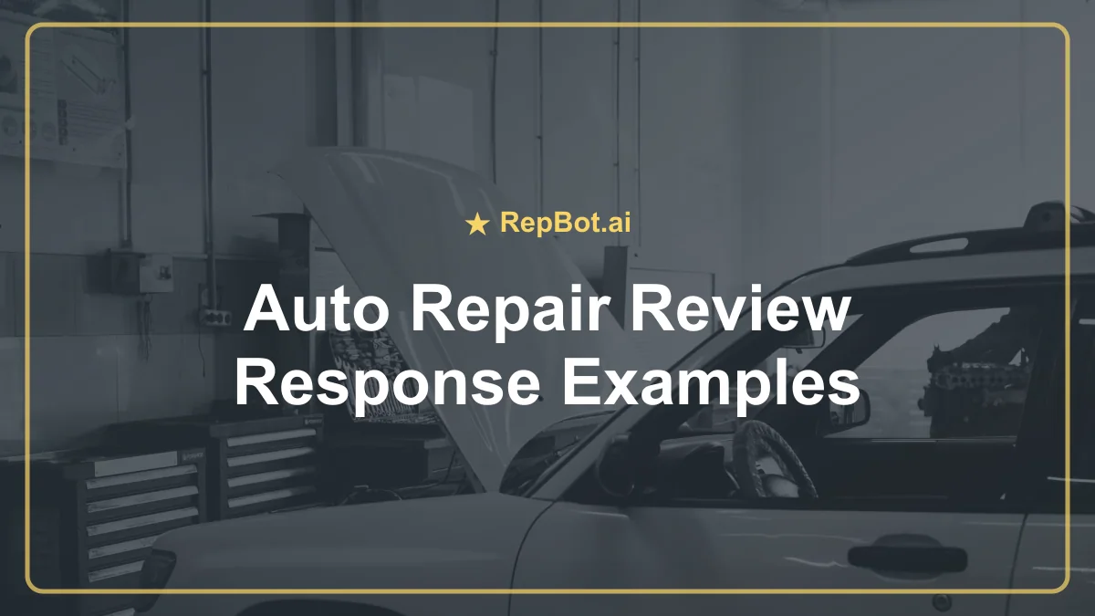 Service advisor in an auto repair shop reviewing customer feedback on a laptop.