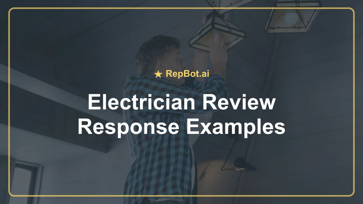 Professional electrician reviewing a residential electrical panel with a tablet, representing electrician review response examples.