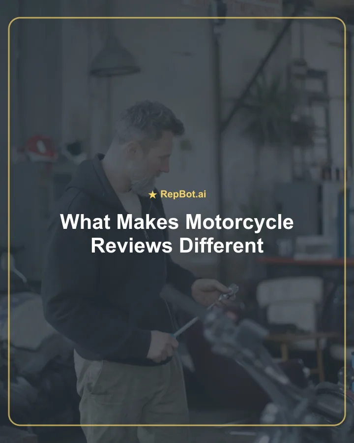 Technician working on a motorcycle in a clean dealership service bay.