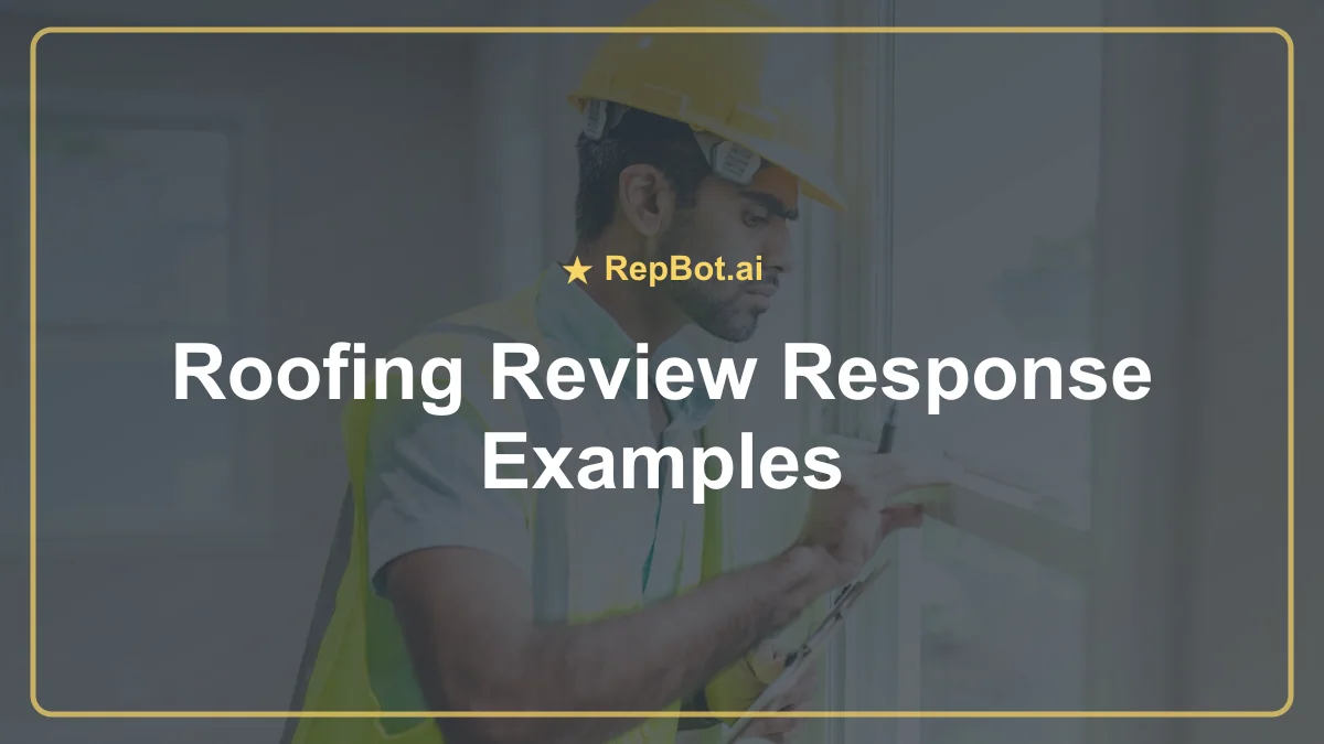 Roofing contractor inspecting a residential roof for a guide to roofing review response examples.